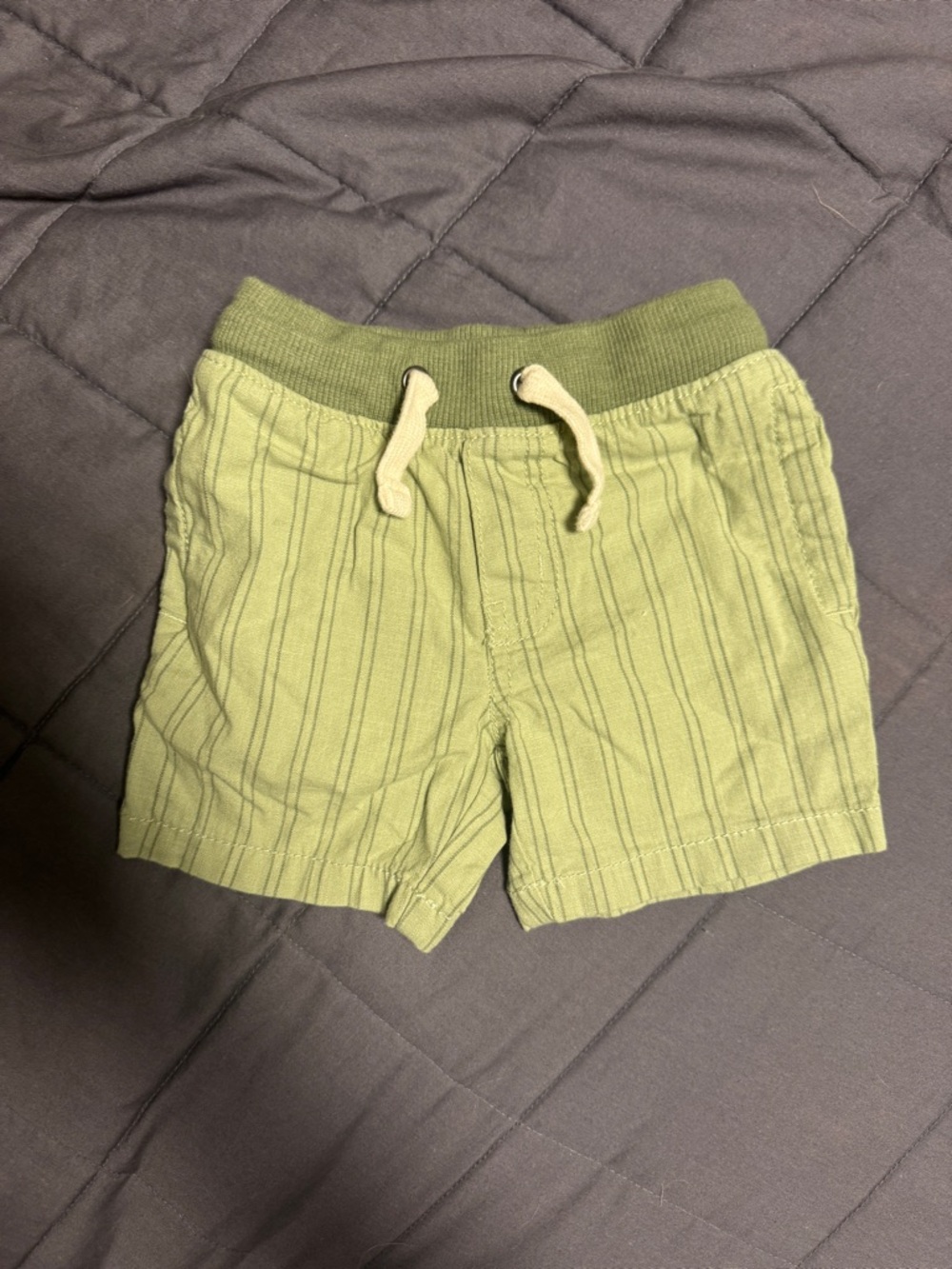 Cat & Jack Green Striped Shorts